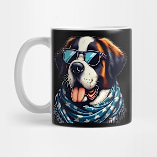 Funny St. Bernard with Sunglasses Mug